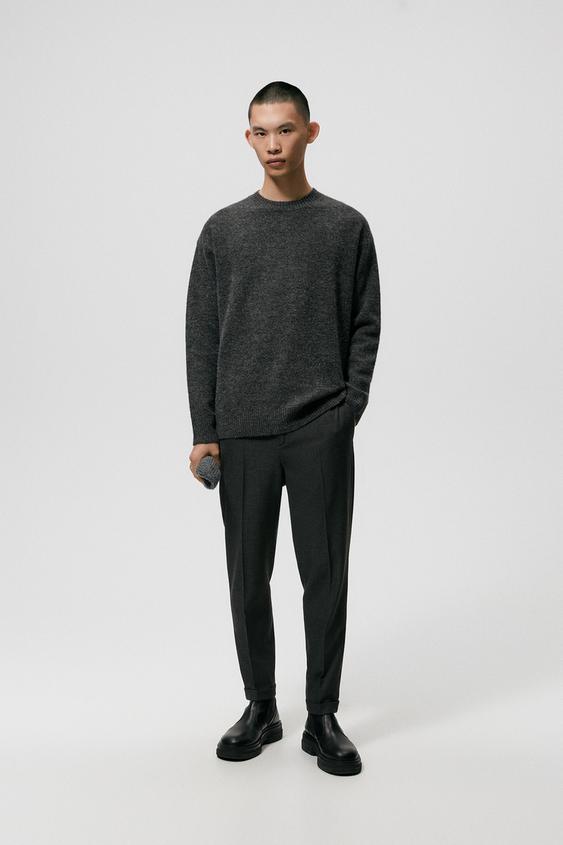 TEXTURED JOGGER WAIST TROUSERS 