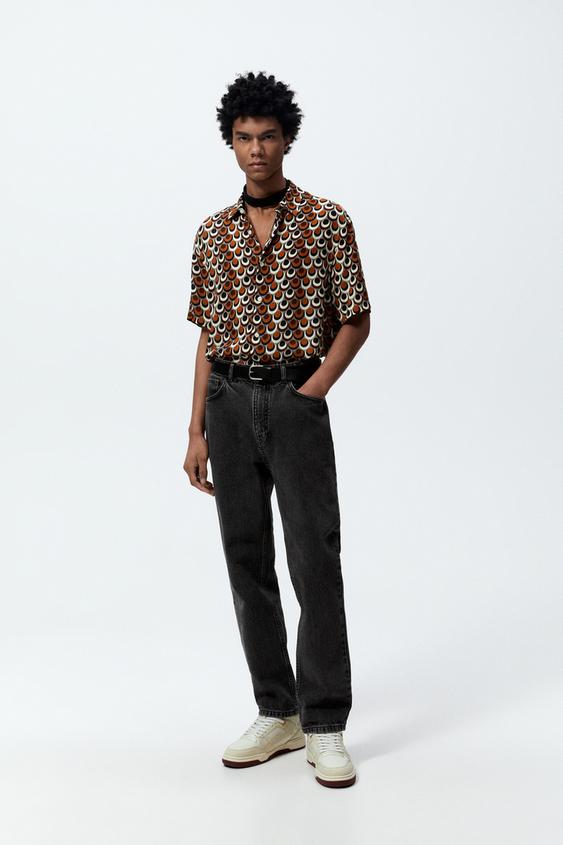zara button down shirt mens