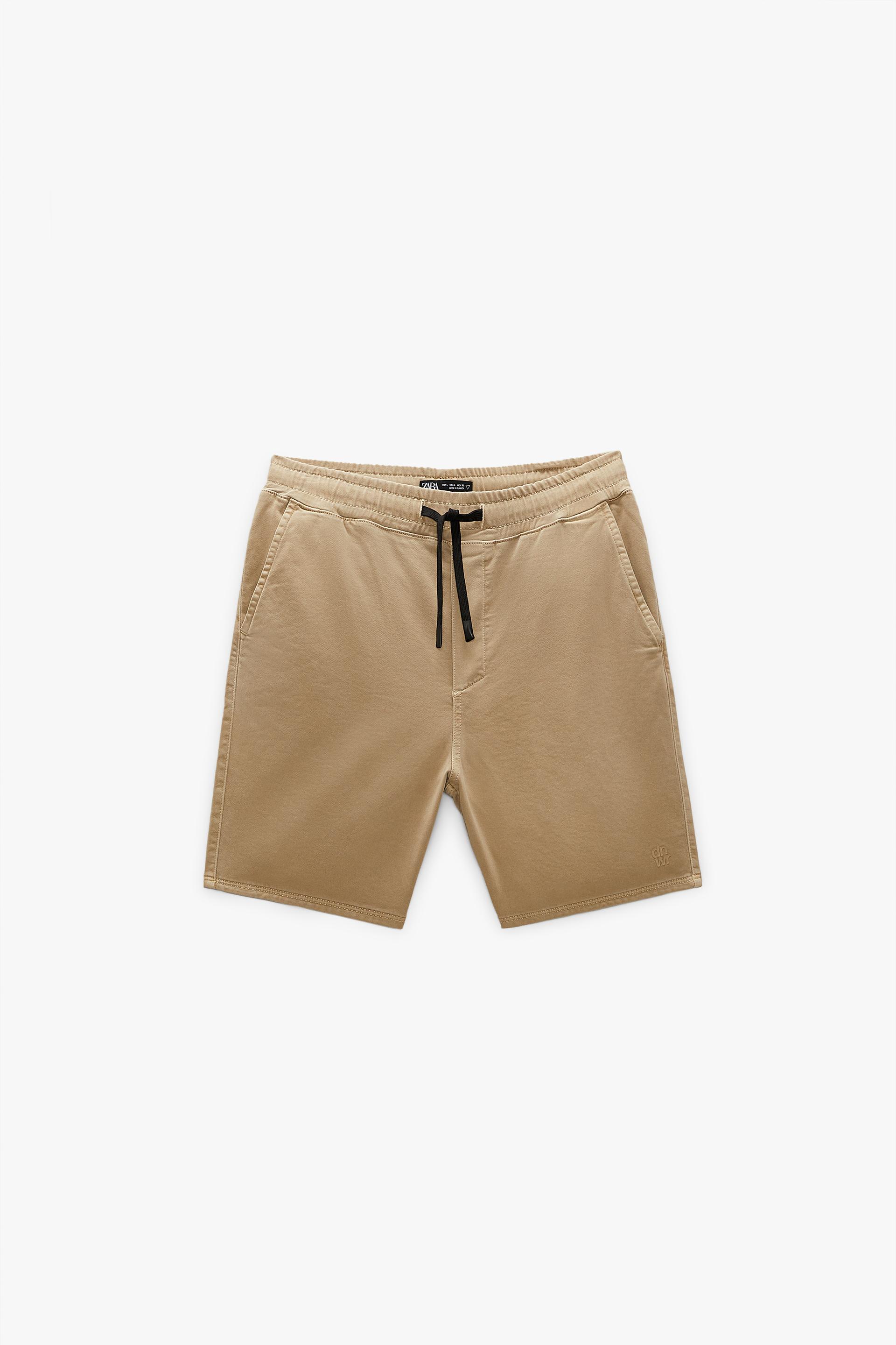 SOFT DENIM BASIC BERMUDA SHORTS - Beige | ZARA Australia