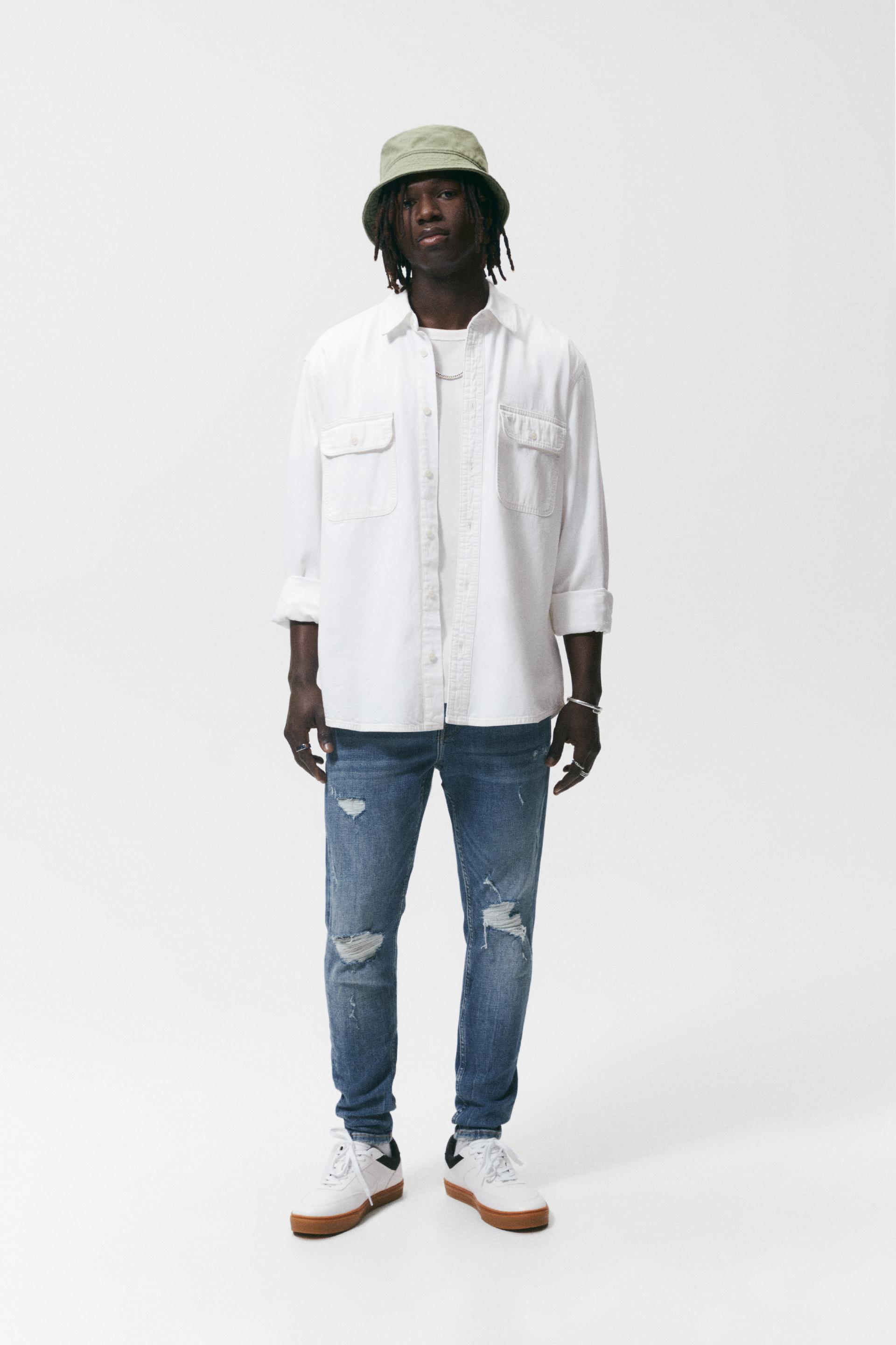 RIPPED SKINNY JEANS - Blue | ZARA Australia