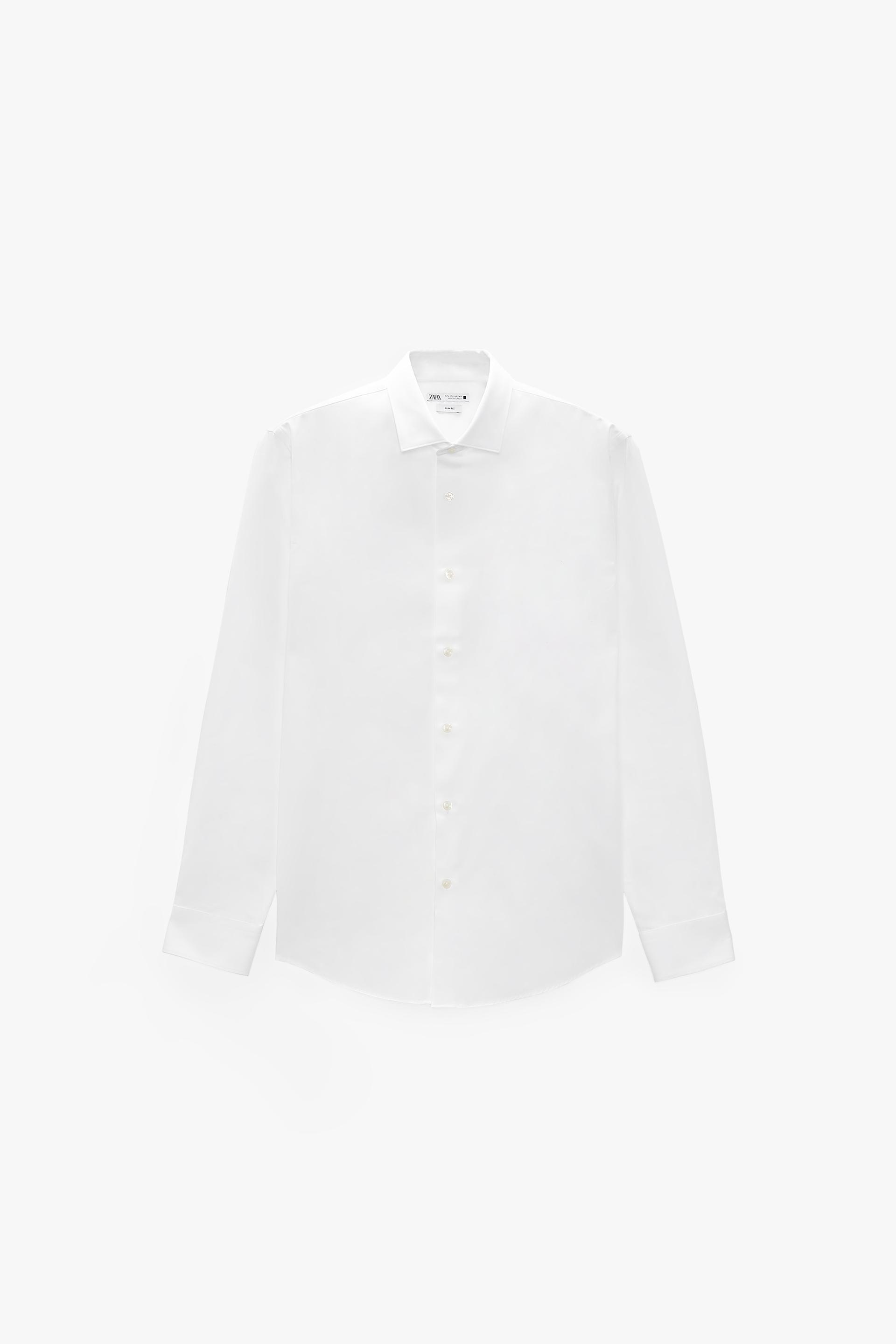 SLIM FIT SHIRT - White | ZARA Australia