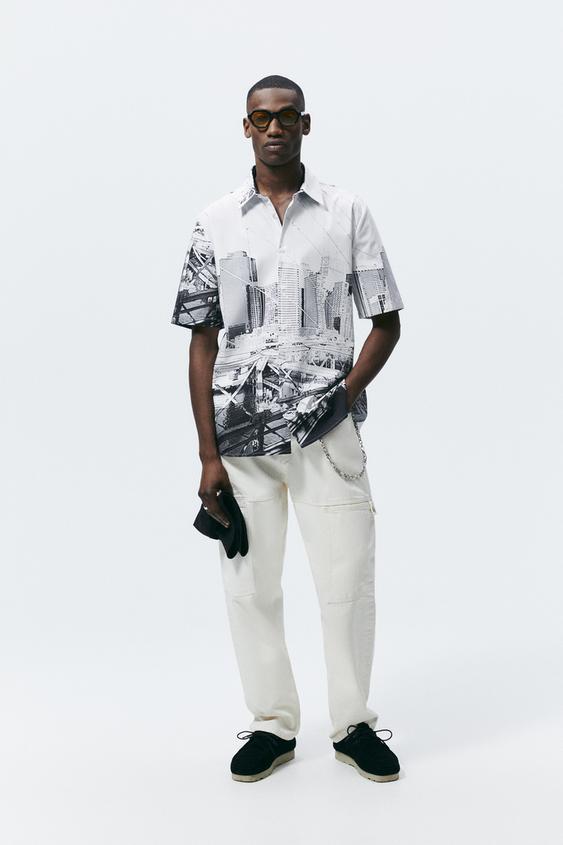 CITY PRINT SHIRT - White | ZARA Australia