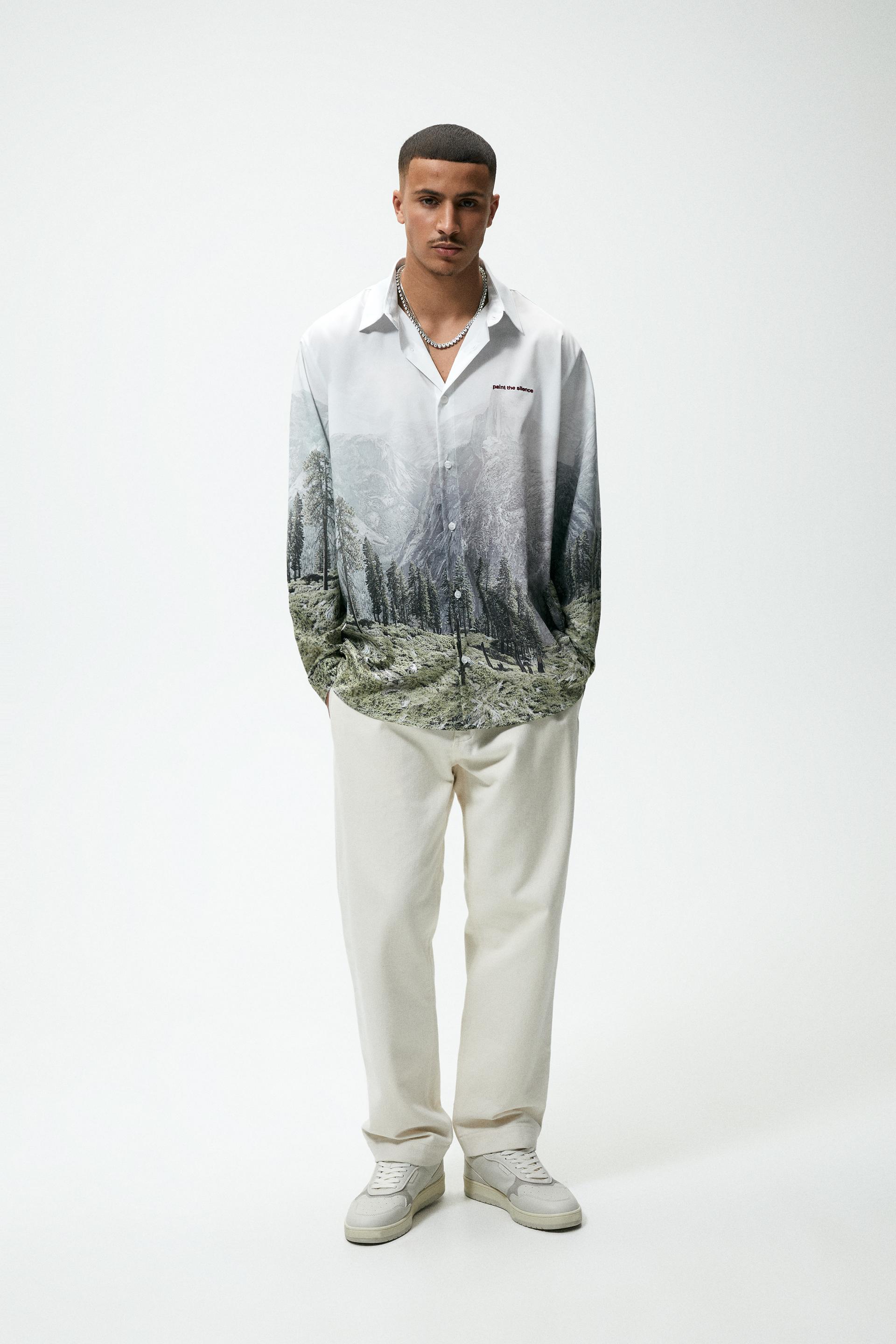 MOUNTAIN PRINT SHIRT - White | ZARA 