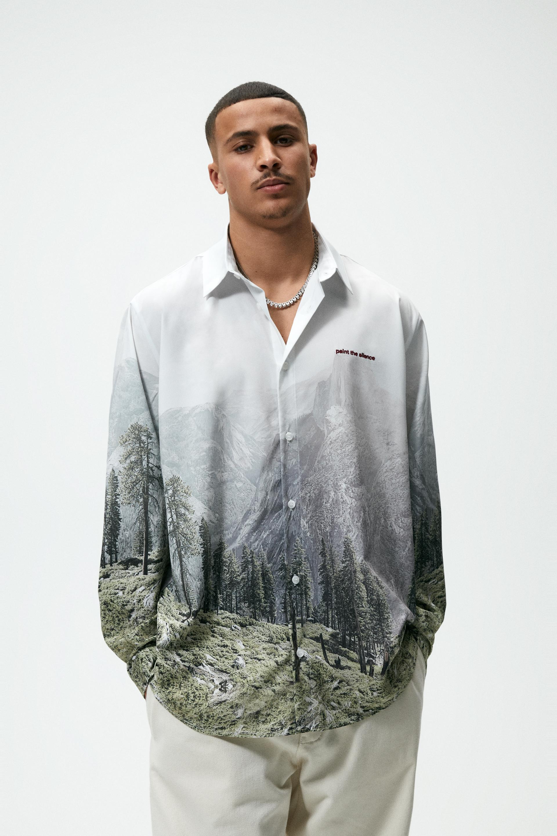 MOUNTAIN PRINT SHIRT - White | ZARA 