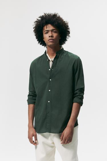 zara button down shirt mens