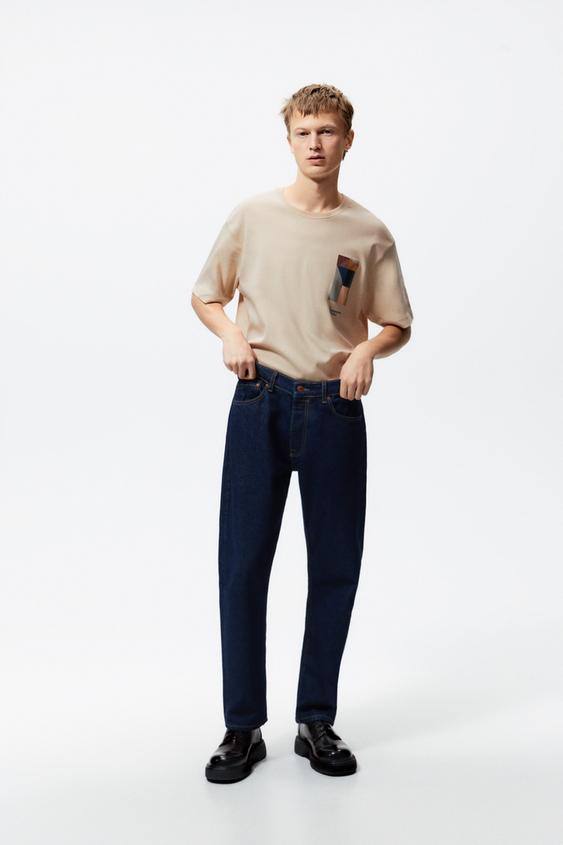 CONTRAST PRINT T-SHIRT - Beige | ZARA 