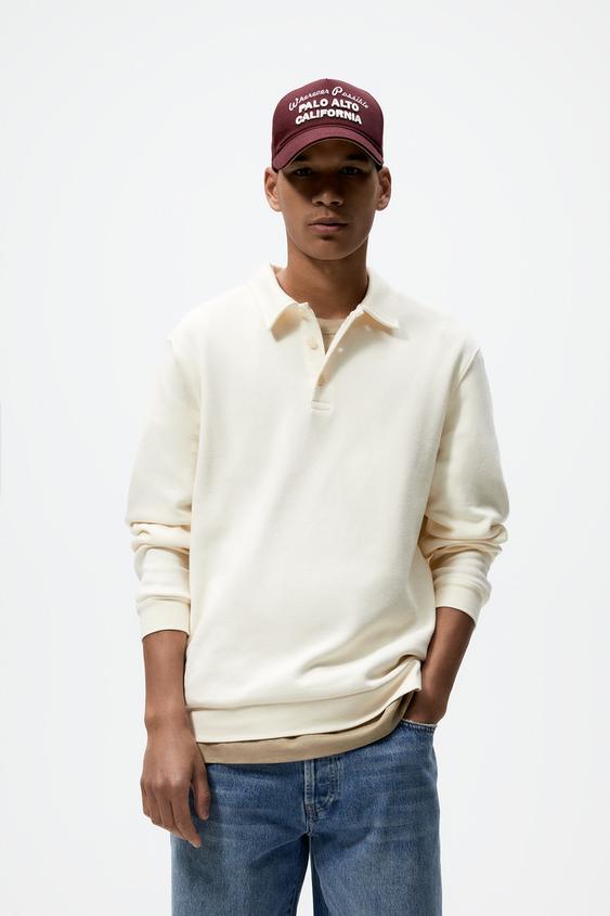 TEXTURED PIQUÉ POLO SHIRT - Oyster 