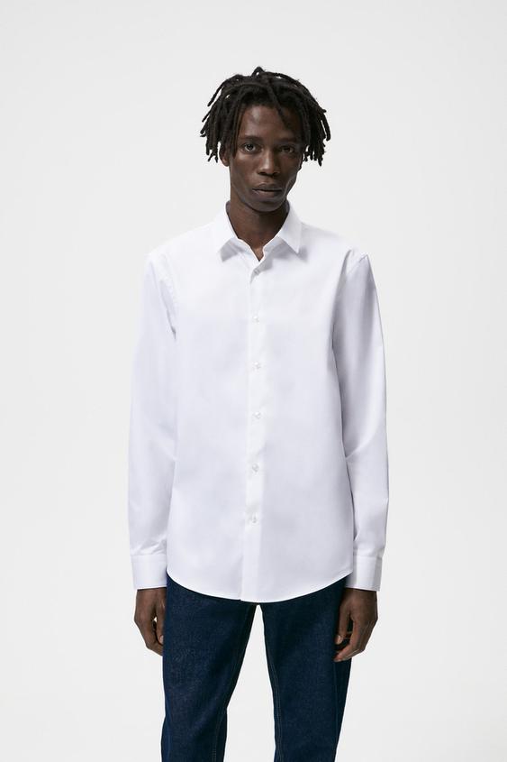 TEXTURED COTTON SHIRT - White | ZARA 