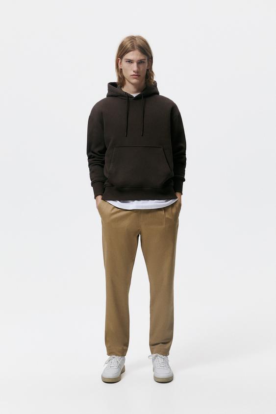 PLEATED CHINO TROUSERS - camel | ZARA 