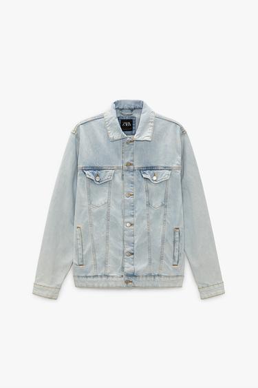 zara man black denim jacket