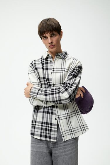 CONTRASTING CHECKED SHIRT