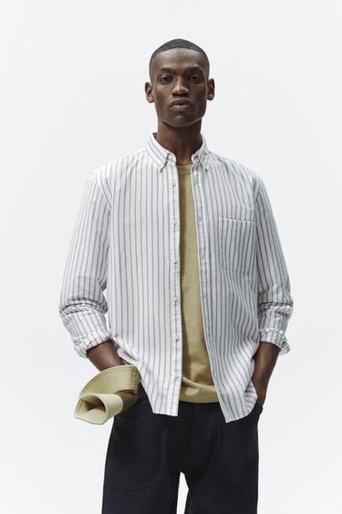 zara button down shirt mens