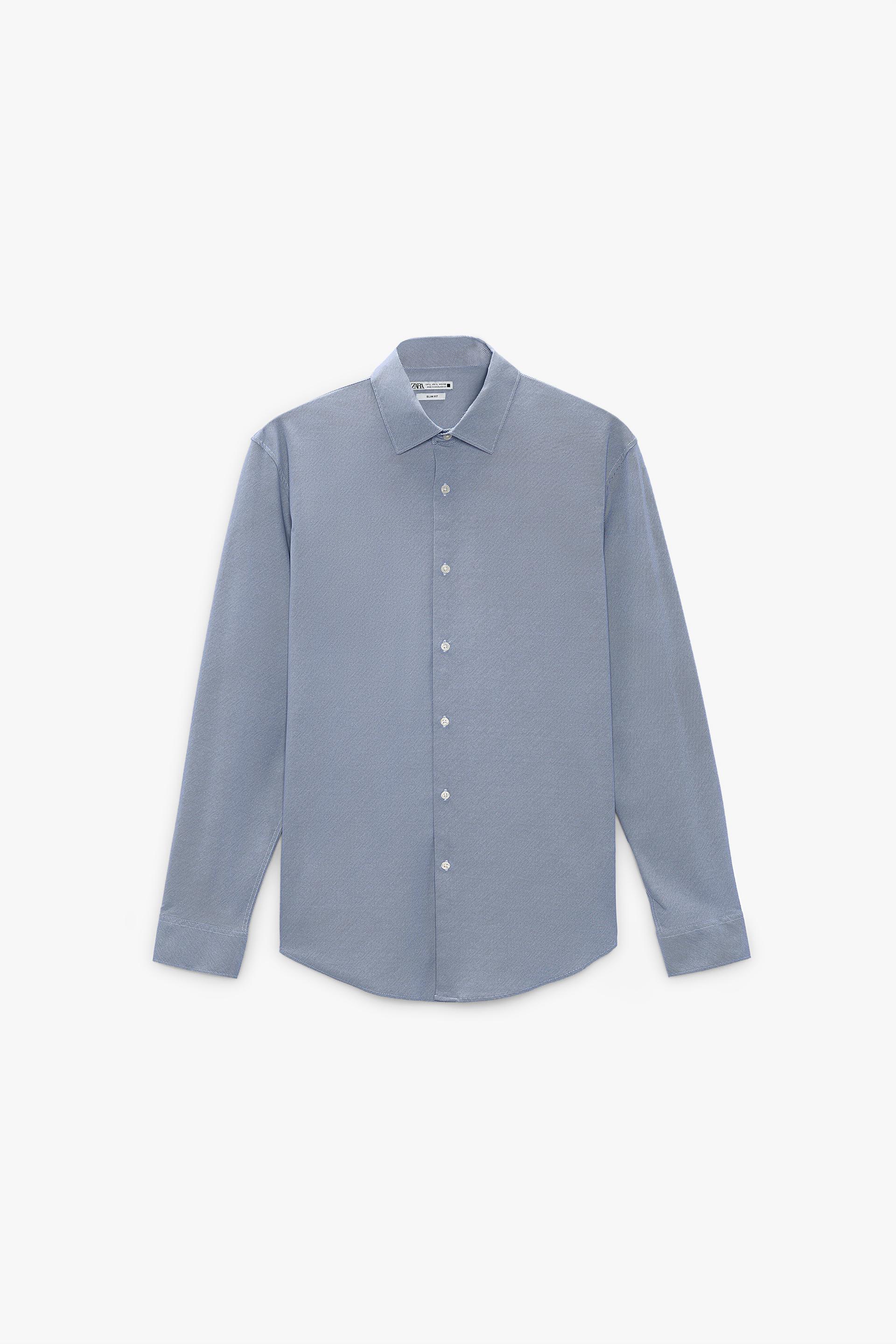 STRETCH SHIRT - Blue | ZARA Australia