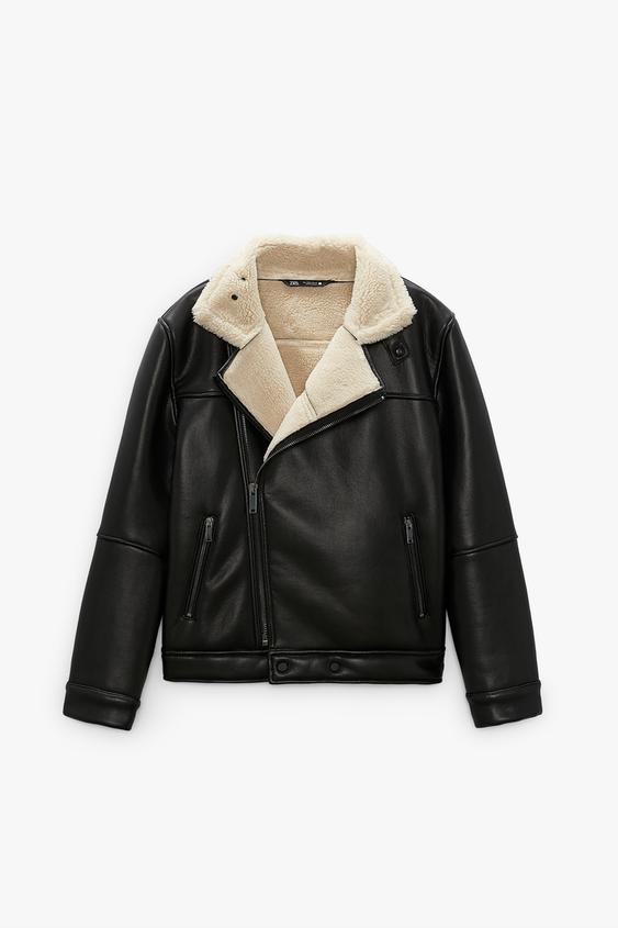 CAZADORA BIKER DOBLE FAZ - Negro | ZARA Chile