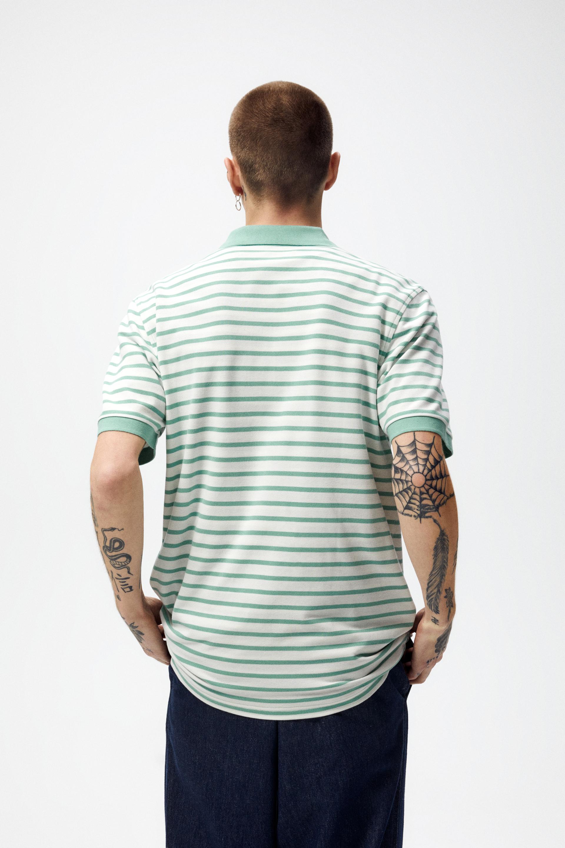 TEXTURED PIQUÉ POLO SHIRT - White / Sky 