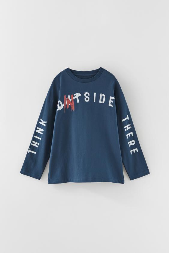 T-SHIRT - Navy blue | ZARA Australia