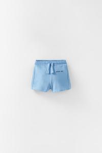 PLAIN TWILL BERMUDA SHORTS - Mid-blue 