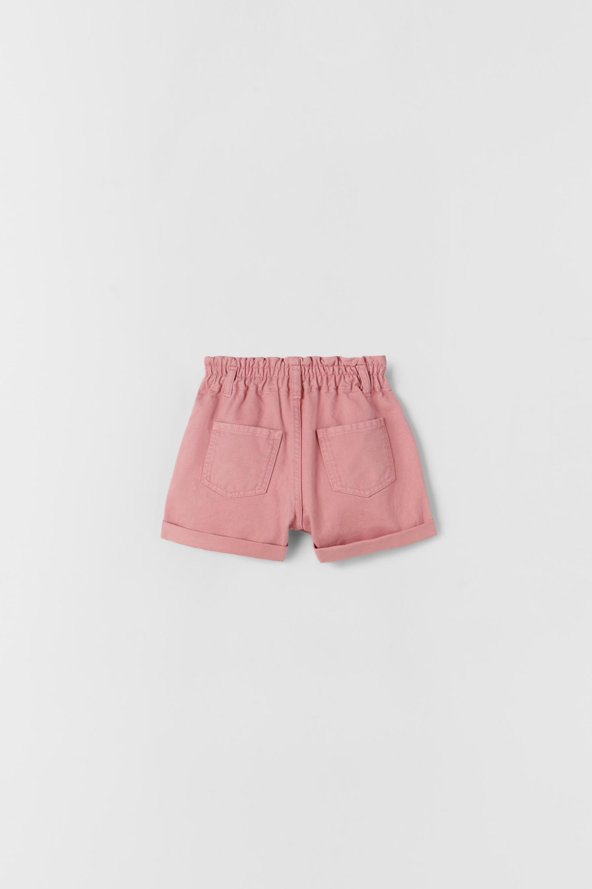 DENIM BERMUDA SHORTS WITH DARTS 
