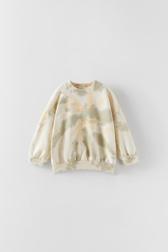 tie dye moletom com capuz zara
