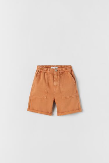 GARMENT DYED BERMUDA SHORTS WITH POCKETS