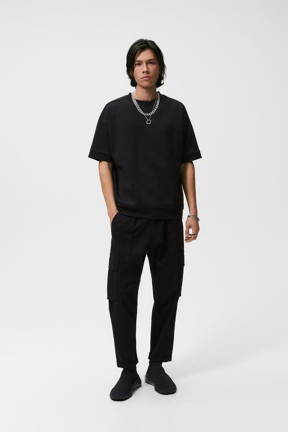 zara fabric high top sneakers