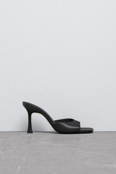 ≫ SEDIR ≪ Sandalias de tipo mule con tacón alto y ancho de madera