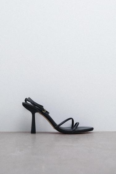 zara black heel sandals