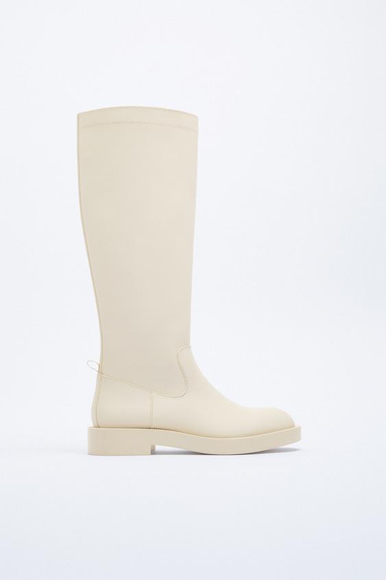 BOTA ENGOMADA - Blanco Crudo | ZARA Chile