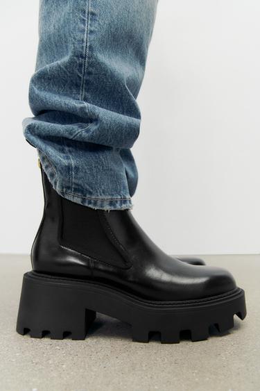 Zara chunky ankle boots Sale