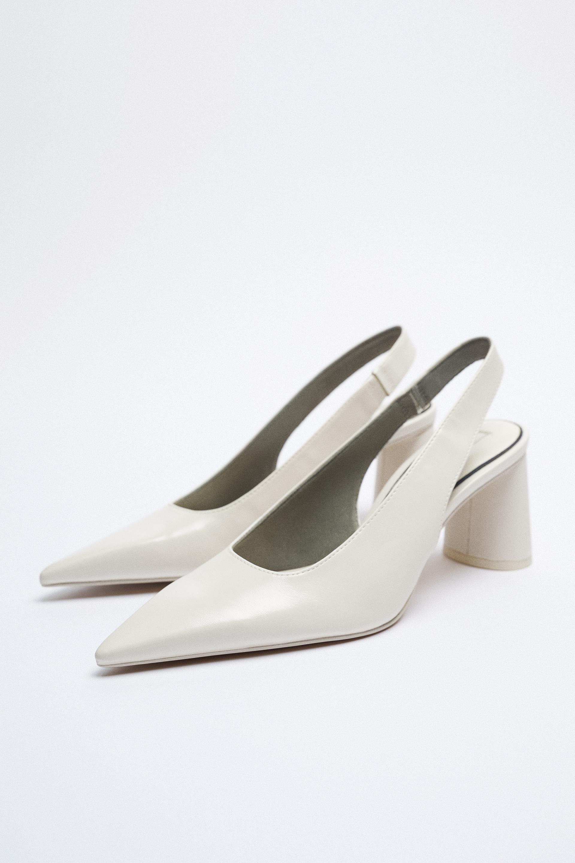 BLOCK-HEEL SHOES - Ecru White | ZARA 