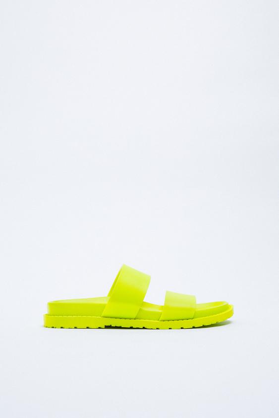 zara yellow sandals