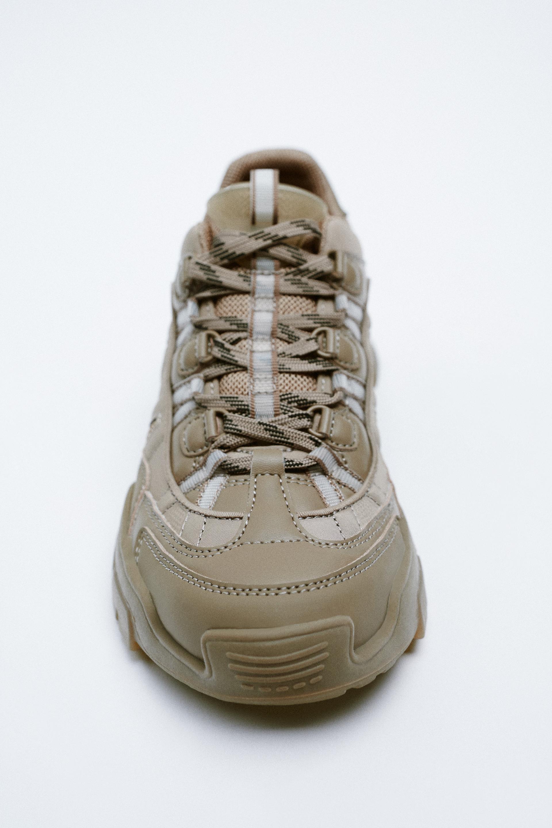 zara khaki trainers