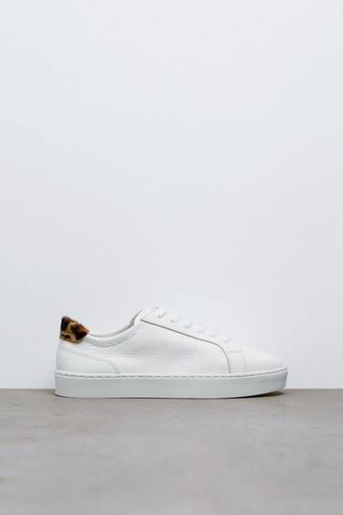 zara white trainers