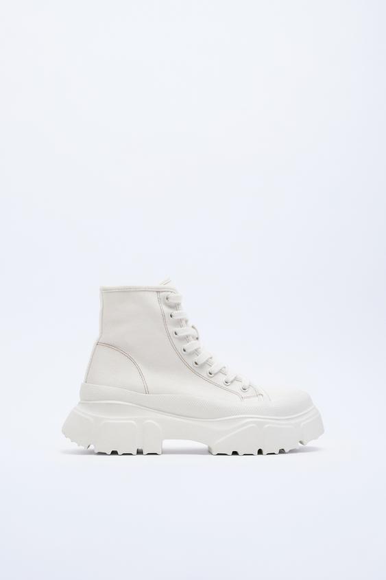 ZAPATILLAS DEPORTIVAS BAMBA CANVAS - Verde | ZARA España