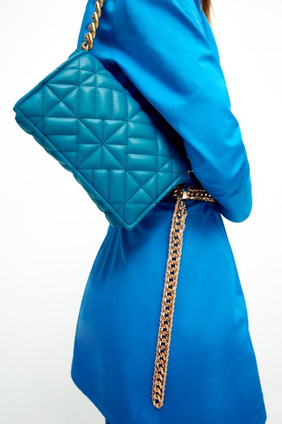 zara quilted shoulder bolsa