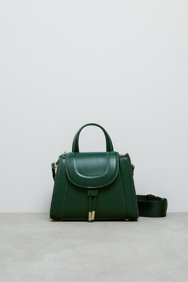 zara black bolsa with studs