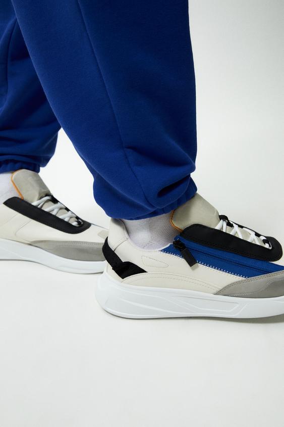 zara zipped sneakers