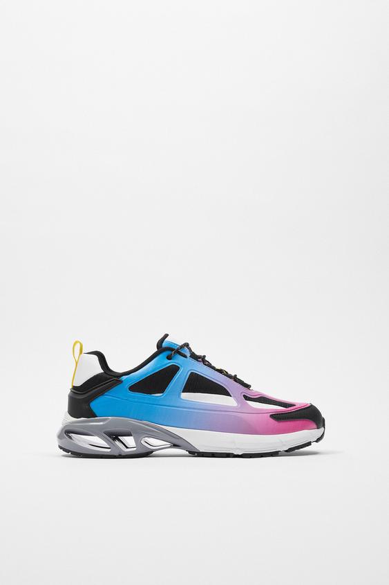 chunky sole technical sneakers