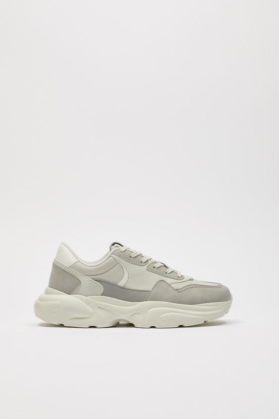 chunky sneakers brown