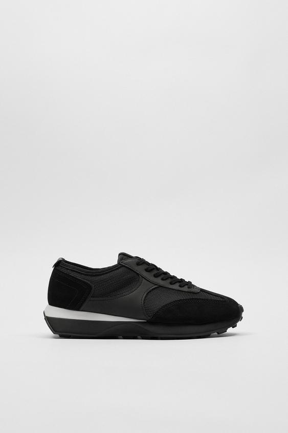 RETRO RUNNING SNEAKERS - Black | ZARA New Zealand