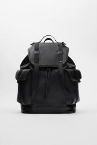 zara black backpack