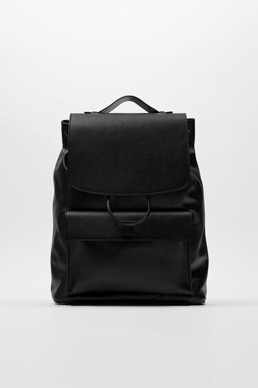 LEATHER BACKPACK WITH FLAP