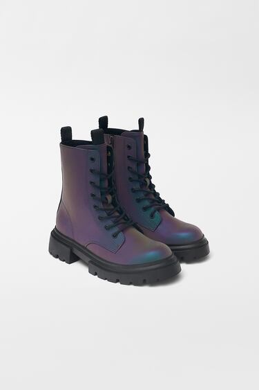 IRIDESCENT ANKLE BOOTS