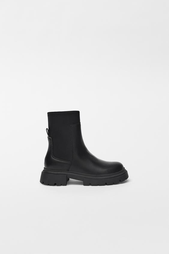 BOTÍN CALCETÍN - Negro | ZARA Chile