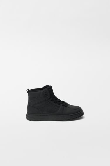 MONOCHROME HIGH-TOP SNEAKERS