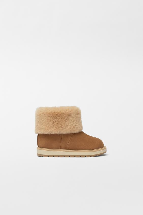 BOTA PELO - Marrón | ZARA Chile