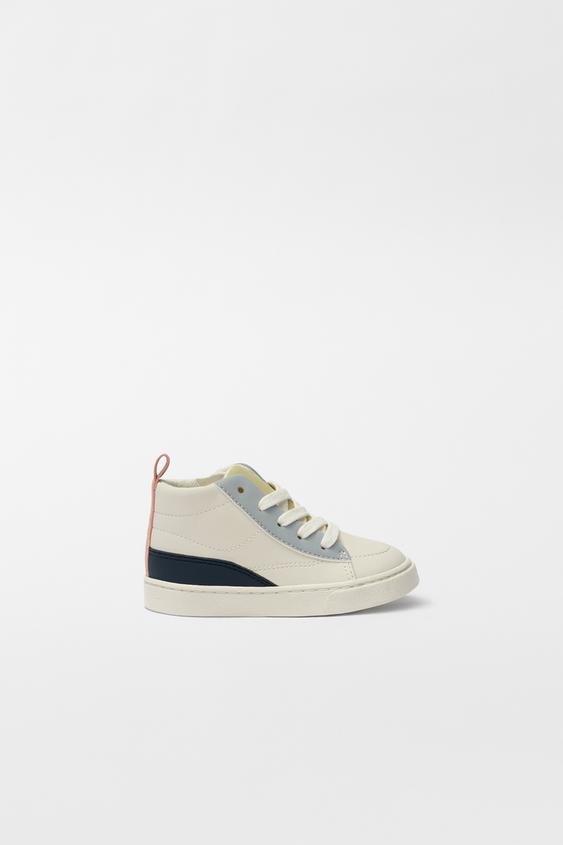 BABY/ RETRO HIGH-TOP SNEAKERS - White