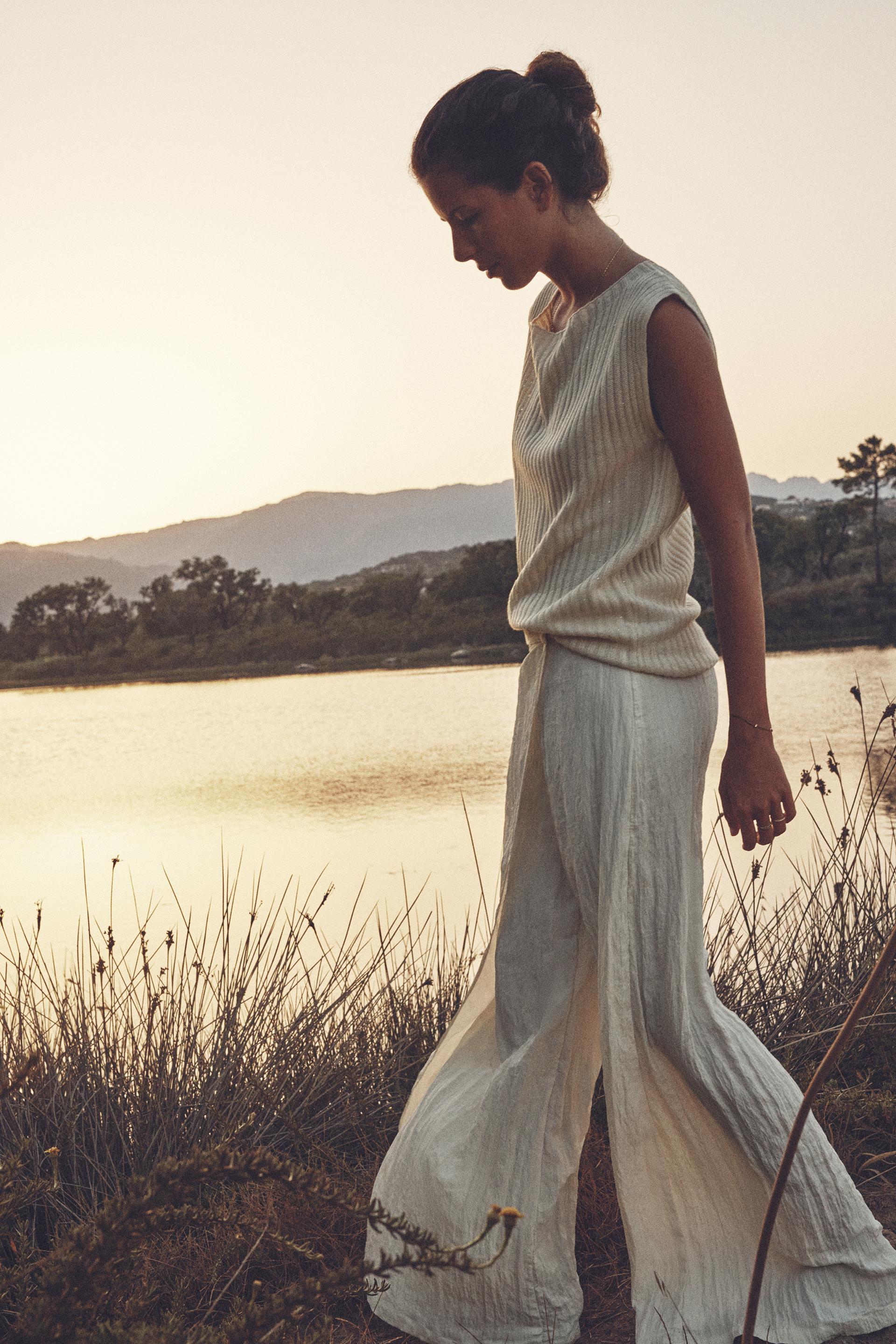 Zara combined sequin knit quarter zip Clearance