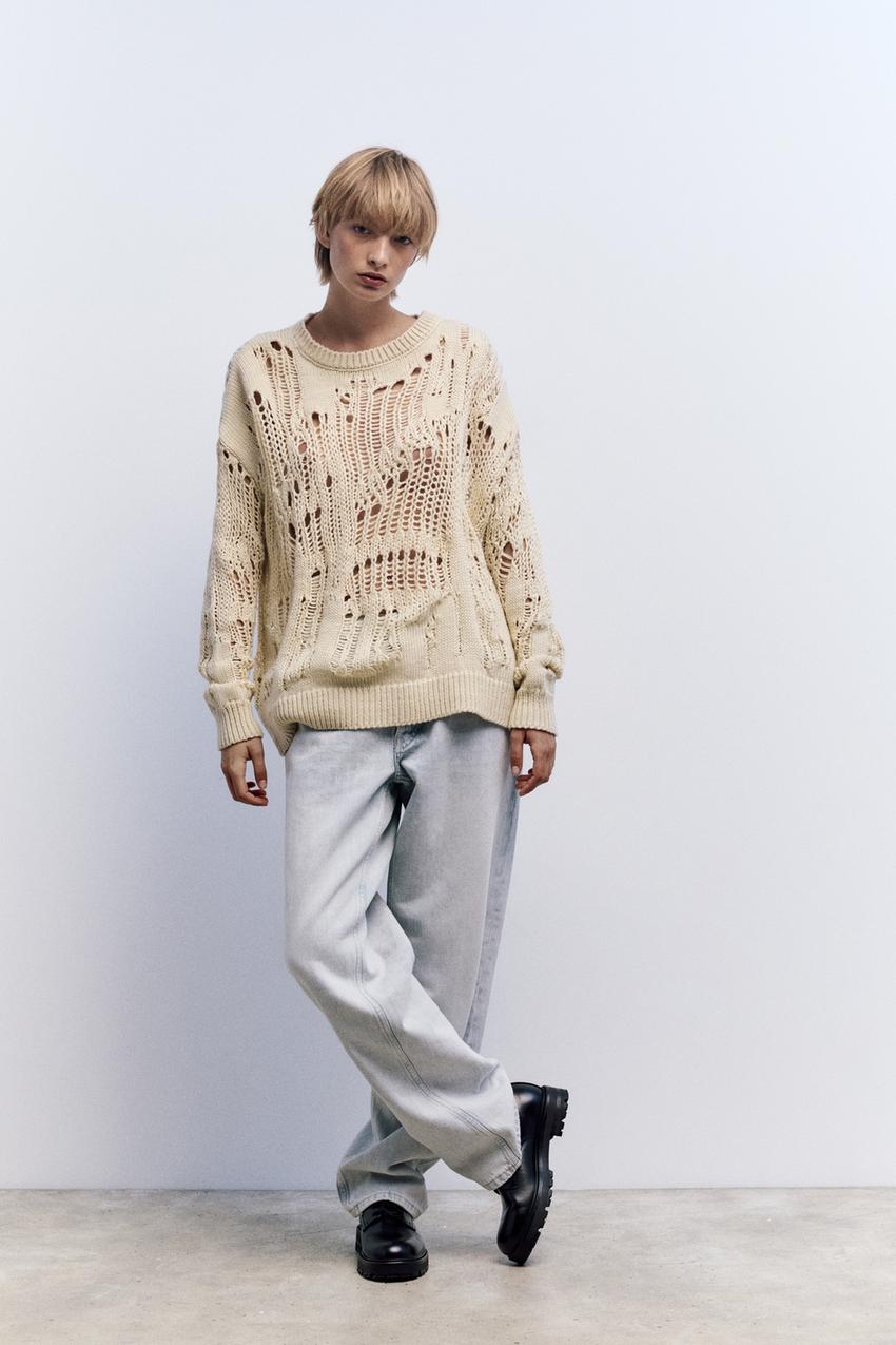 Openwork knit top zara Clearance