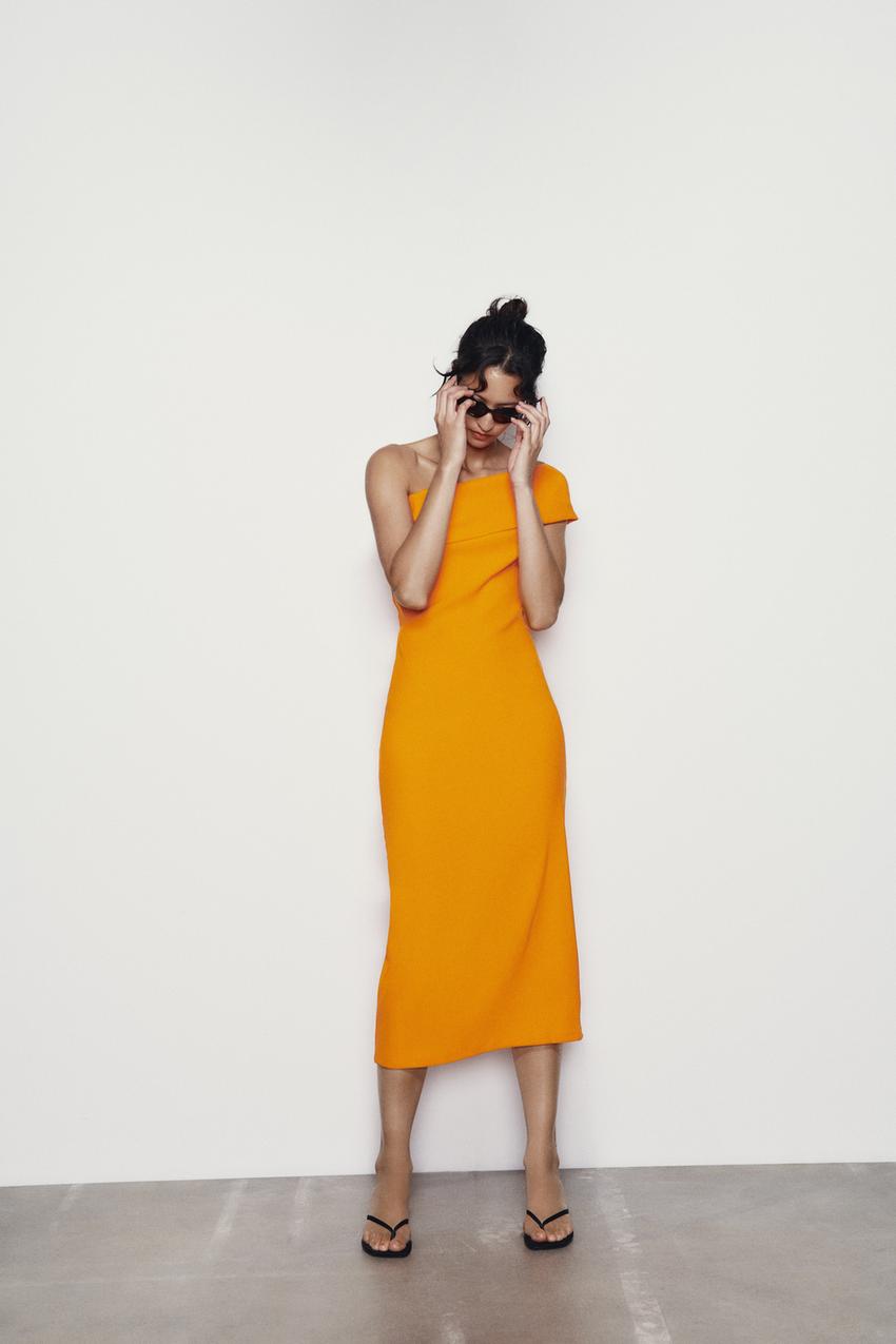 Orange maxi dress zara Clearance